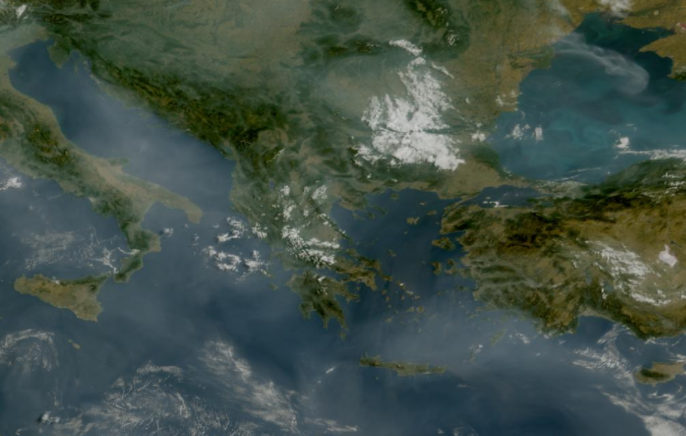 Τελευταία δορυφορική εικόνα νεφοκάλυψης