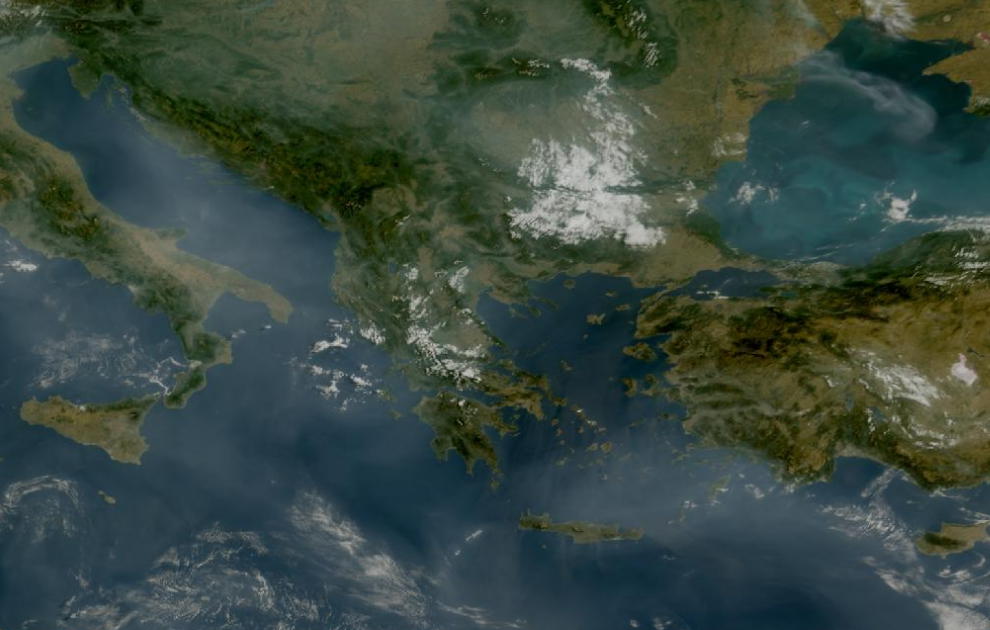 Τελευταία δορυφορική εικόνα νεφοκάλυψης