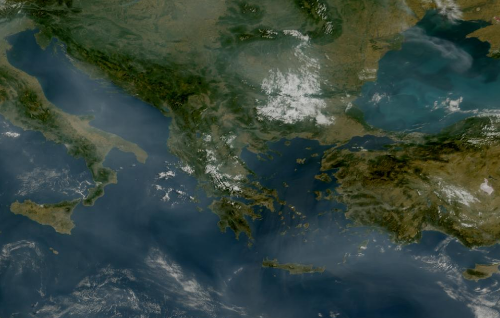 Τελευταία δορυφορική εικόνα νεφοκάλυψης