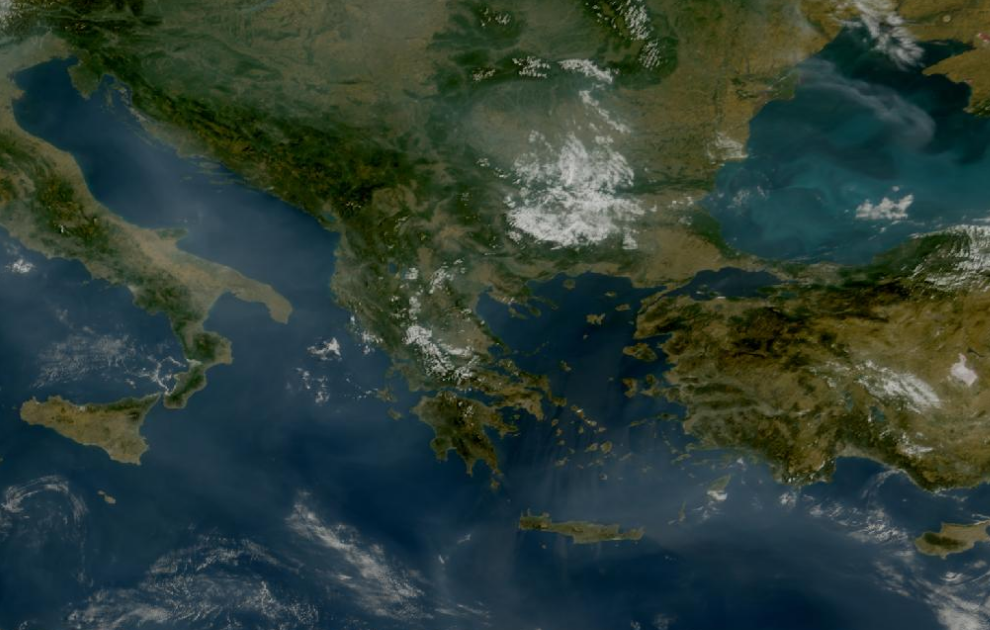 Τελευταία δορυφορική εικόνα νεφοκάλυψης