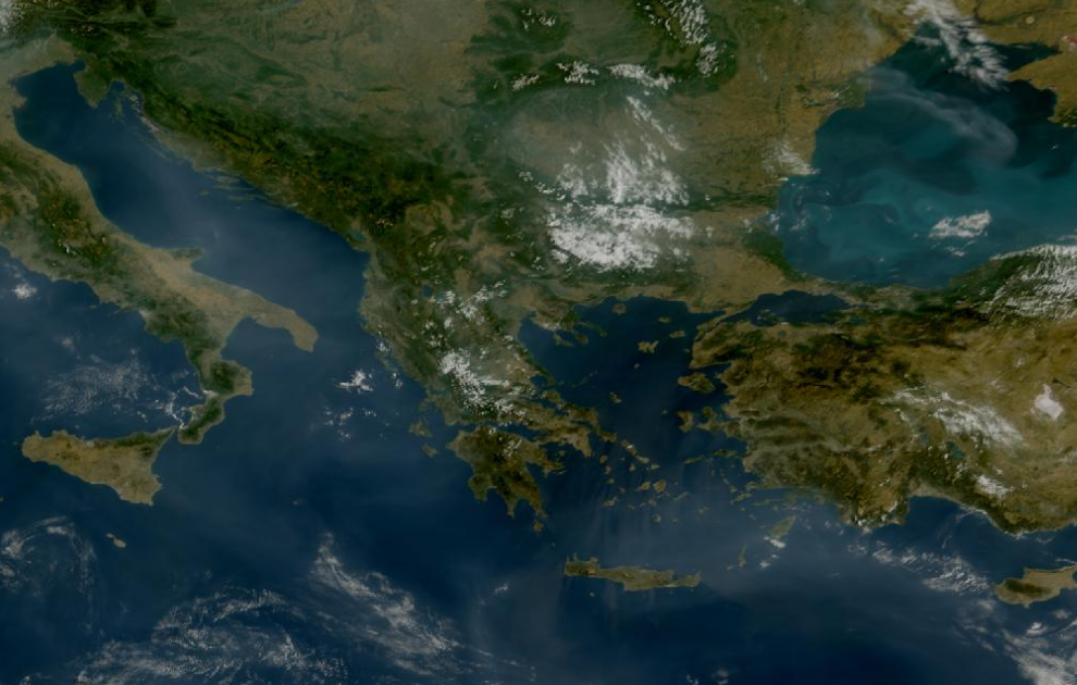 Τελευταία δορυφορική εικόνα νεφοκάλυψης
