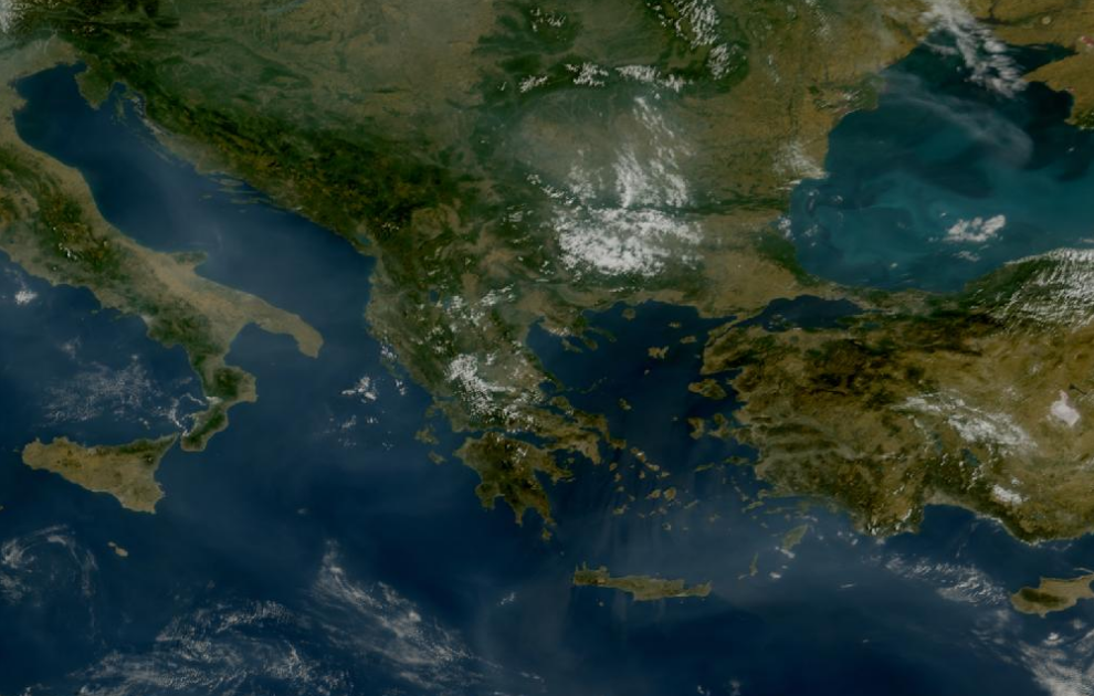 Τελευταία δορυφορική εικόνα νεφοκάλυψης