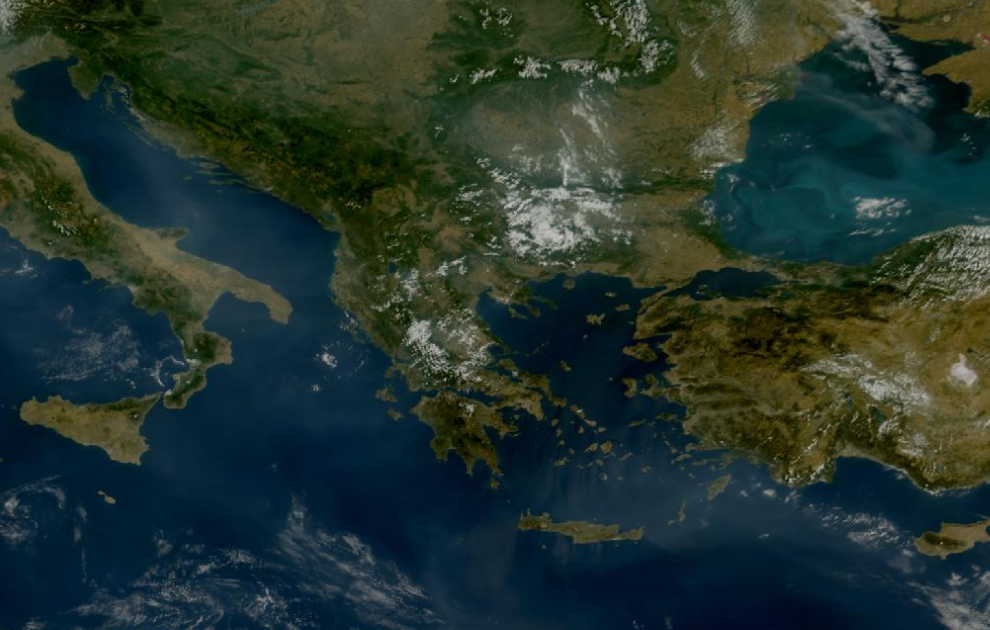 Τελευταία δορυφορική εικόνα νεφοκάλυψης