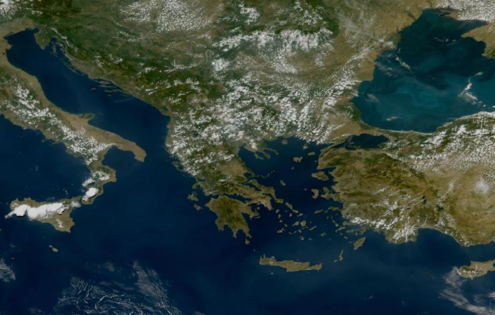 Τελευταία δορυφορική εικόνα νεφοκάλυψης