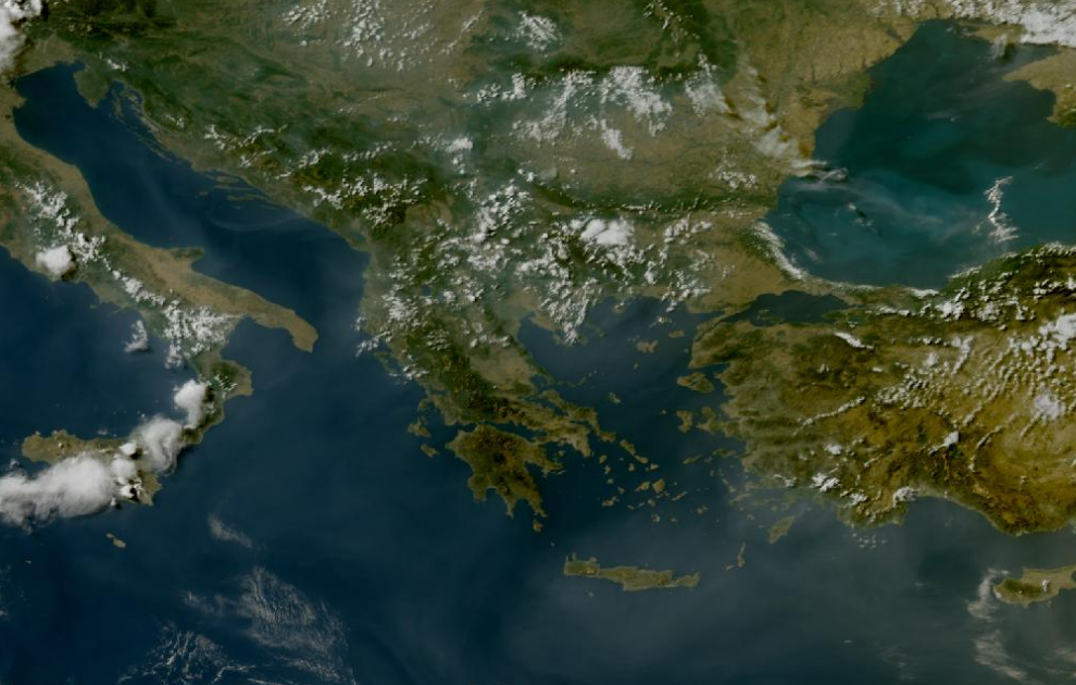Τελευταία δορυφορική εικόνα νεφοκάλυψης