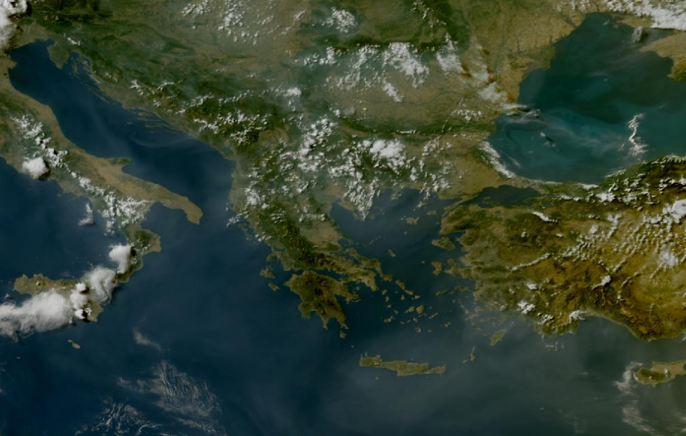 Τελευταία δορυφορική εικόνα νεφοκάλυψης