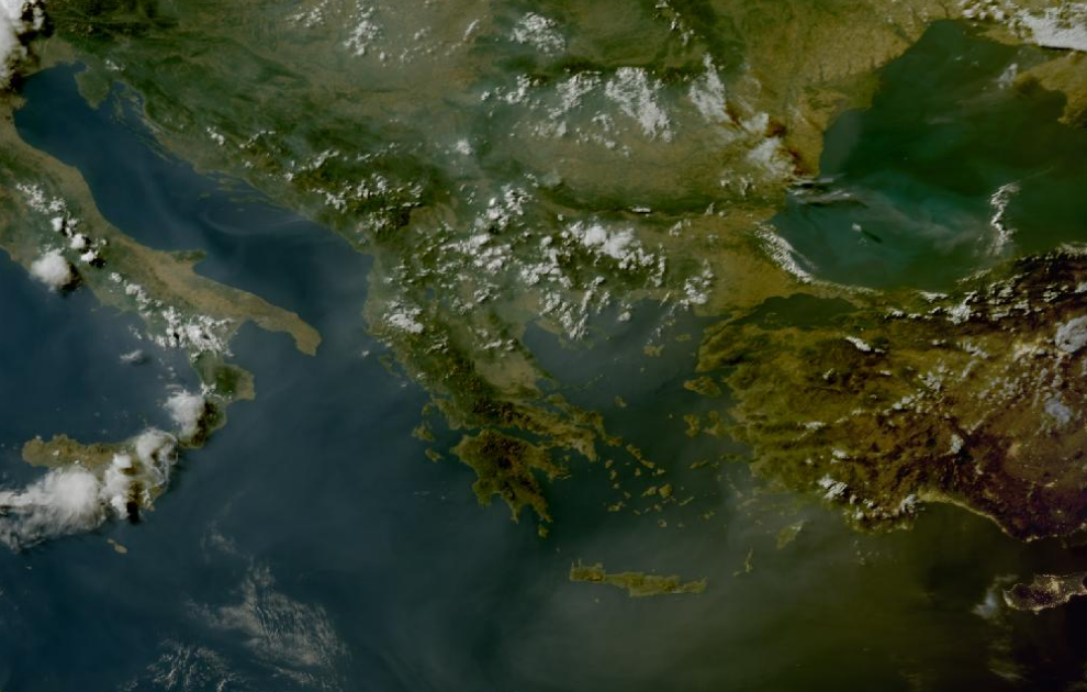 Τελευταία δορυφορική εικόνα νεφοκάλυψης