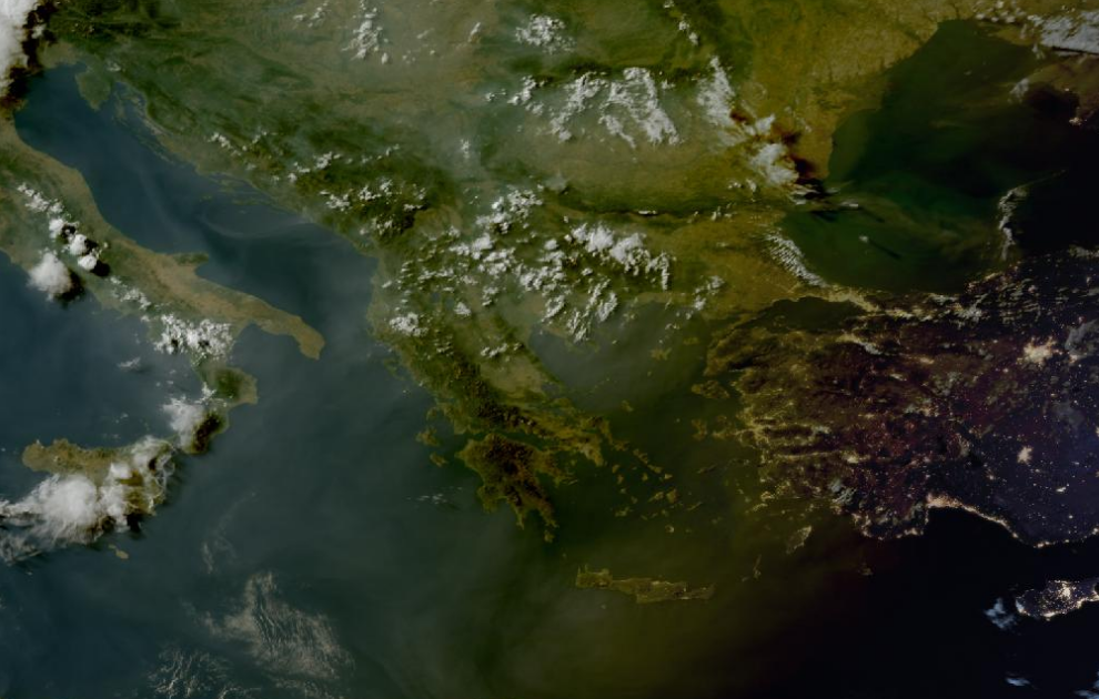 Τελευταία δορυφορική εικόνα νεφοκάλυψης