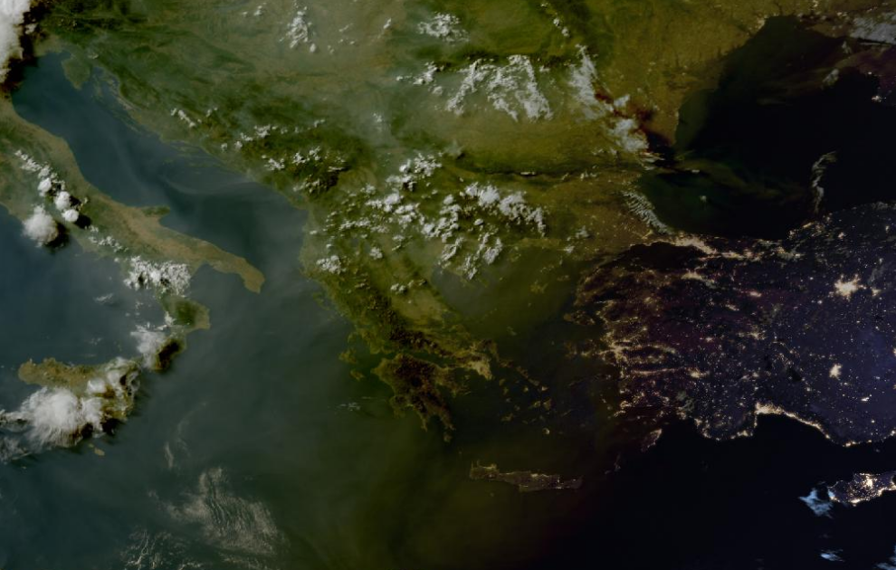 Τελευταία δορυφορική εικόνα νεφοκάλυψης