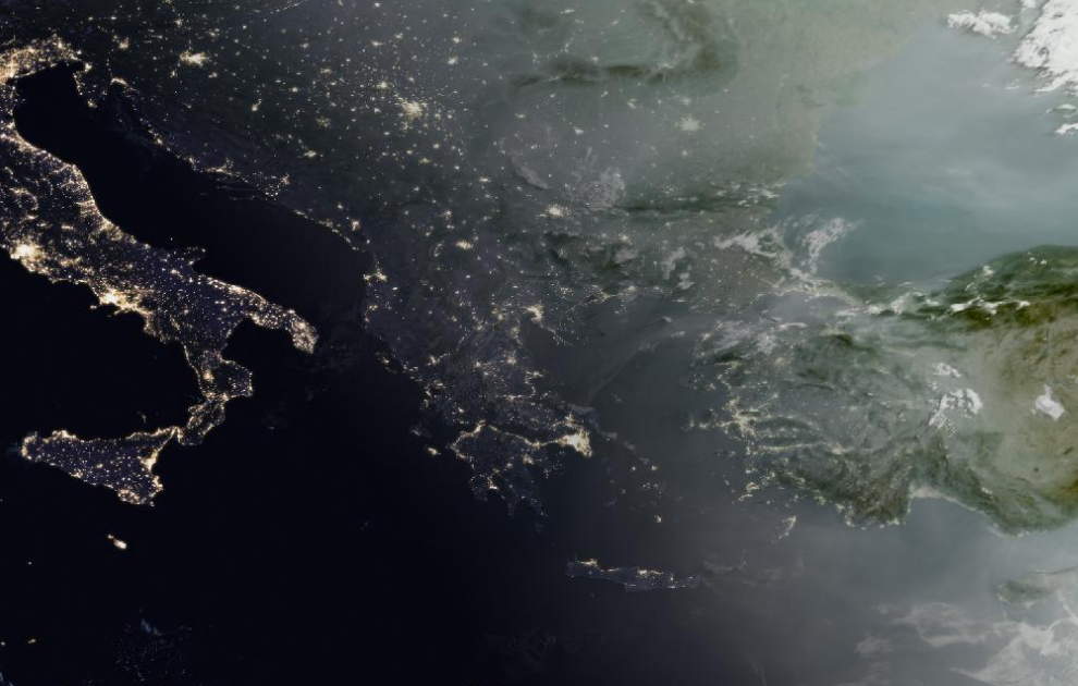 Τελευταία δορυφορική εικόνα νεφοκάλυψης