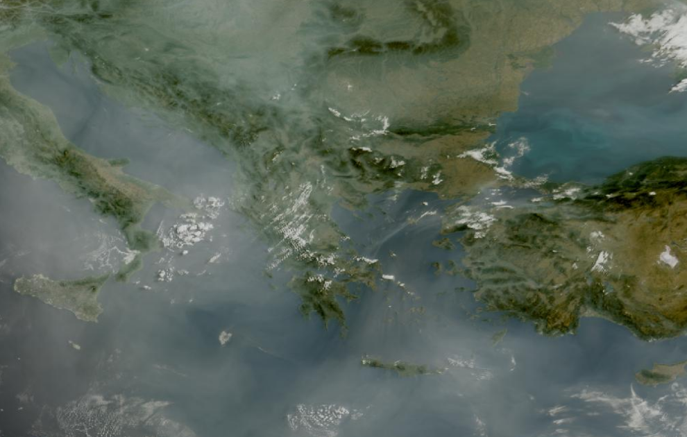 Τελευταία δορυφορική εικόνα νεφοκάλυψης