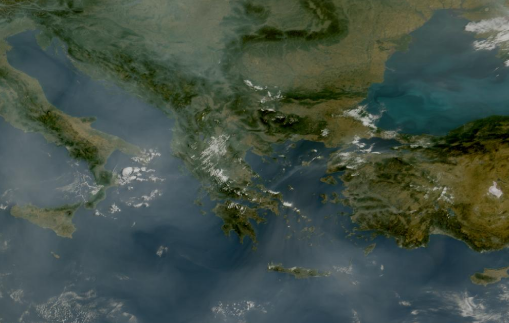 Τελευταία δορυφορική εικόνα νεφοκάλυψης