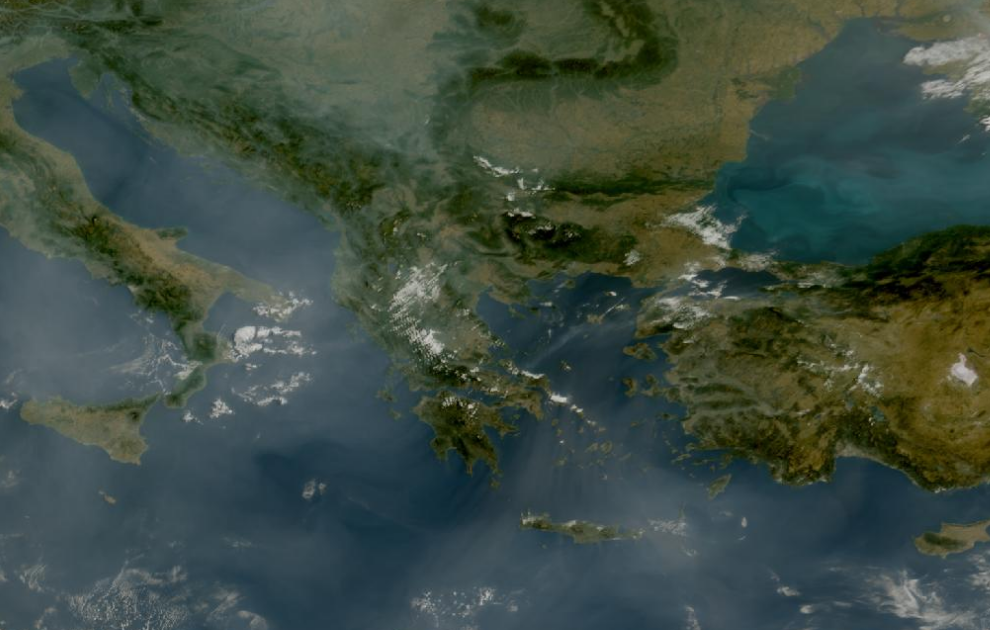 Τελευταία δορυφορική εικόνα νεφοκάλυψης