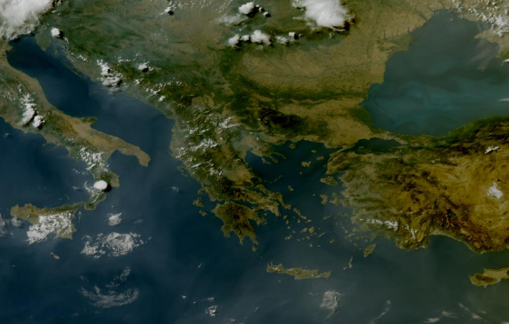 Τελευταία δορυφορική εικόνα νεφοκάλυψης