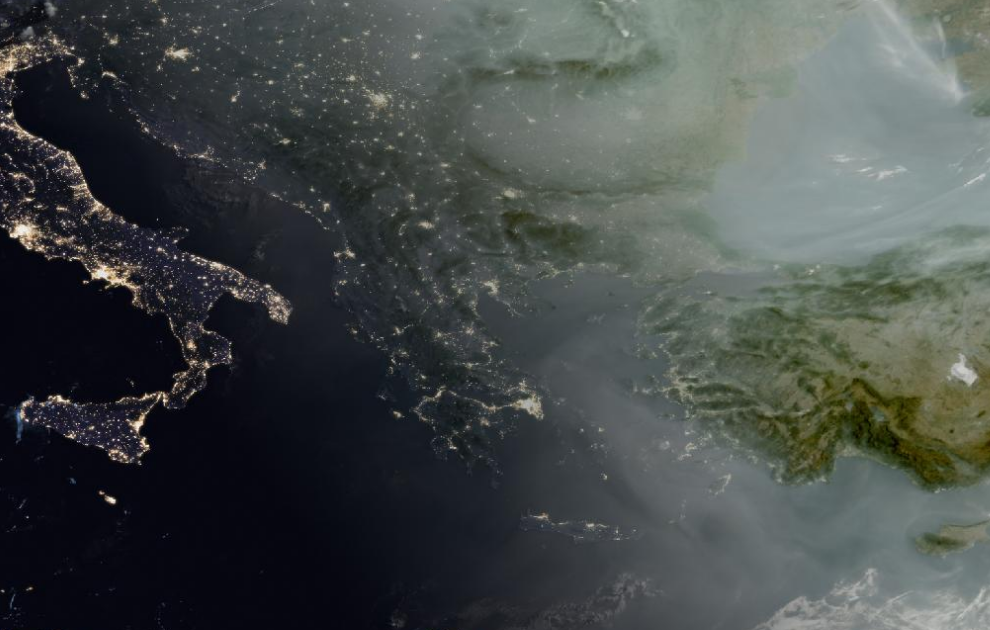 Τελευταία δορυφορική εικόνα νεφοκάλυψης