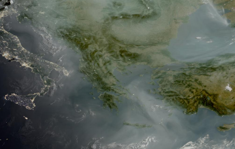Τελευταία δορυφορική εικόνα νεφοκάλυψης