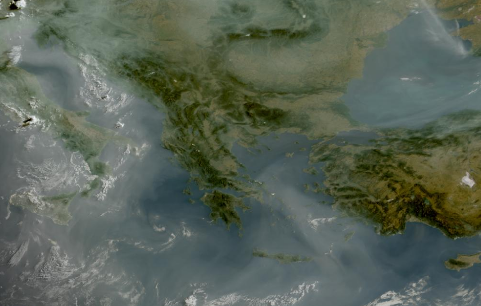 Τελευταία δορυφορική εικόνα νεφοκάλυψης
