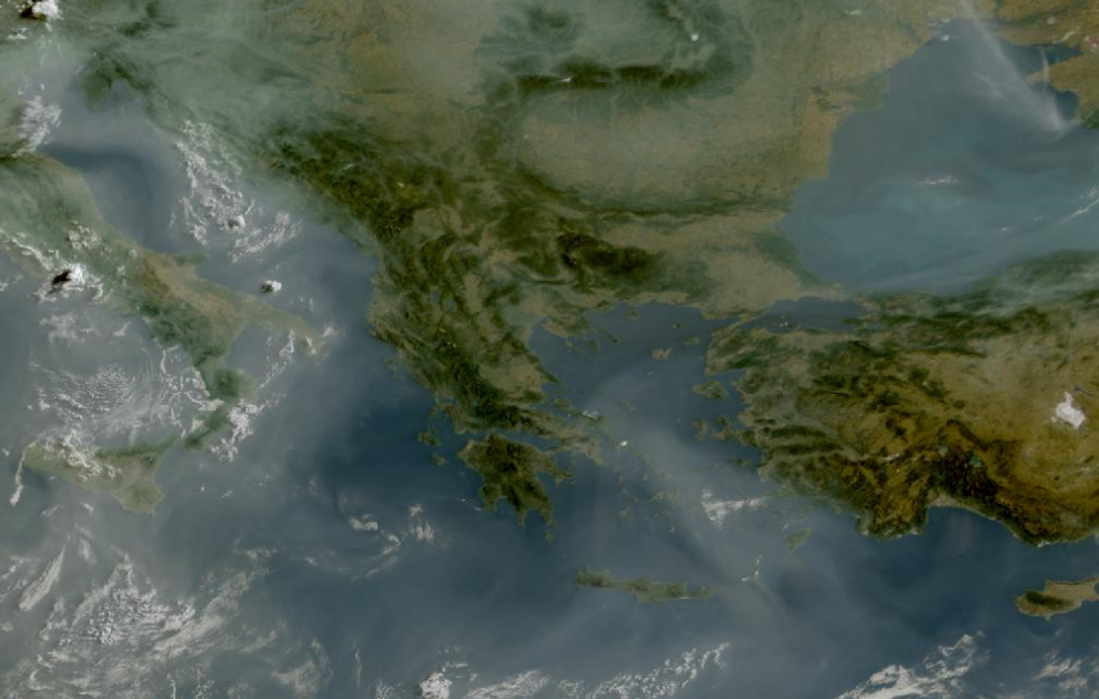 Τελευταία δορυφορική εικόνα νεφοκάλυψης