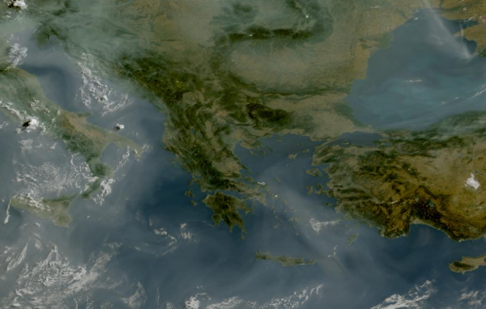 Τελευταία δορυφορική εικόνα νεφοκάλυψης