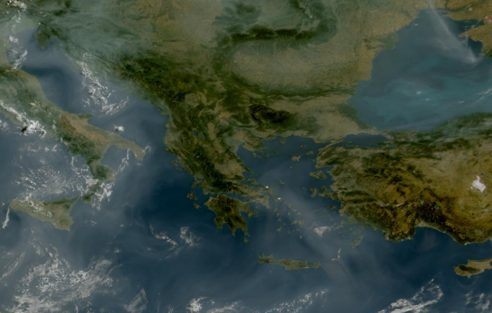 Τελευταία δορυφορική εικόνα νεφοκάλυψης