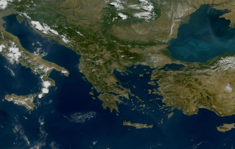 Τελευταία δορυφορική εικόνα νεφοκάλυψης