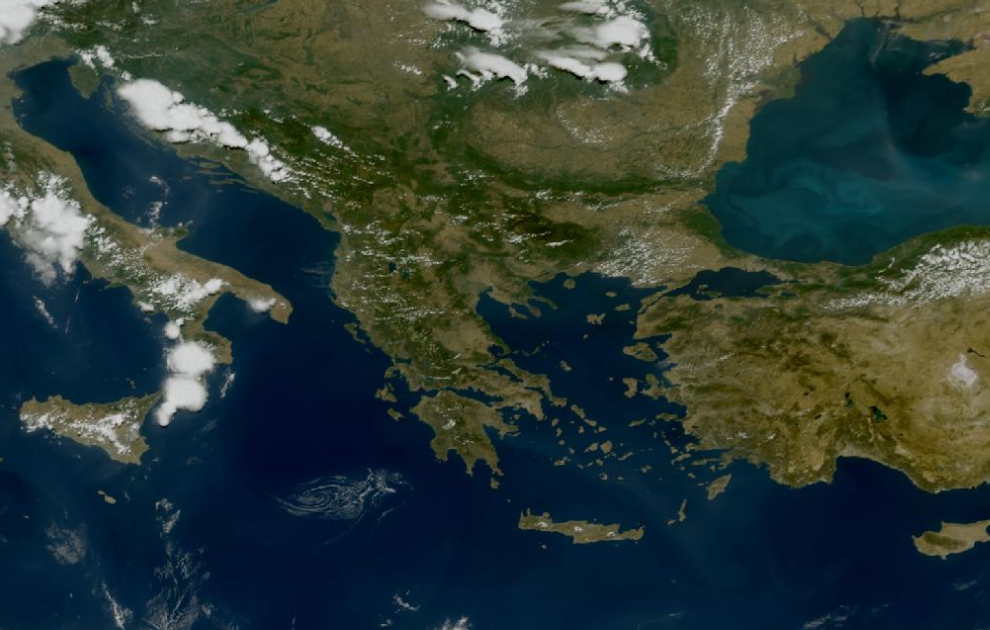 Τελευταία δορυφορική εικόνα νεφοκάλυψης