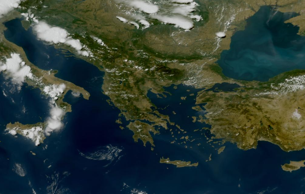 Τελευταία δορυφορική εικόνα νεφοκάλυψης