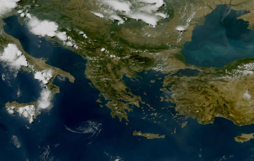 Τελευταία δορυφορική εικόνα νεφοκάλυψης
