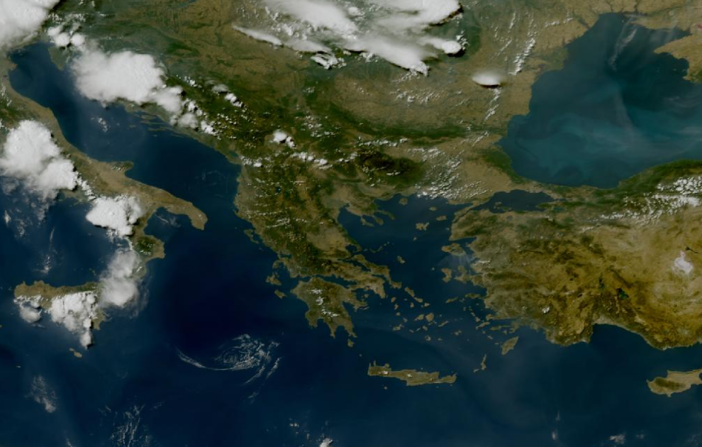Τελευταία δορυφορική εικόνα νεφοκάλυψης