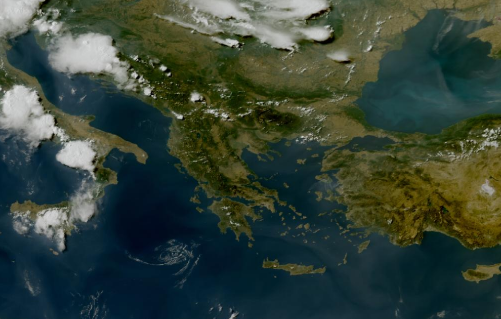 Τελευταία δορυφορική εικόνα νεφοκάλυψης