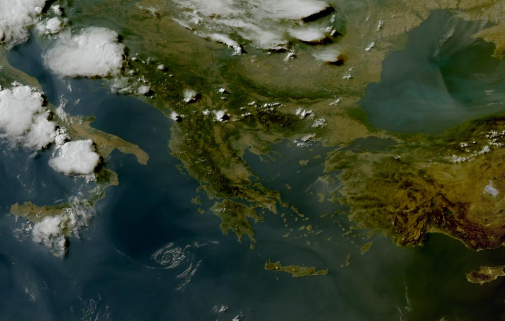 Τελευταία δορυφορική εικόνα νεφοκάλυψης