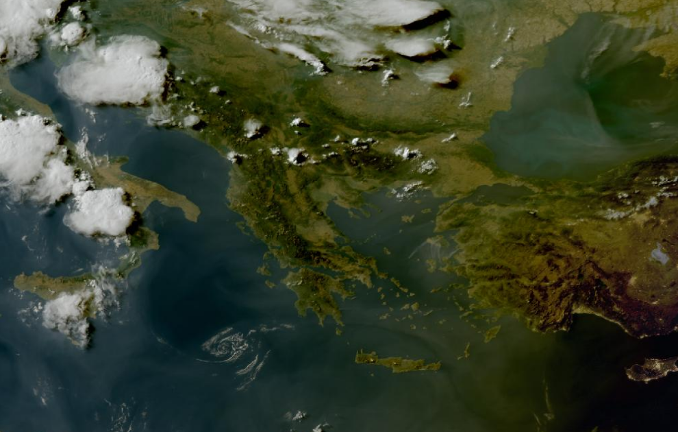Τελευταία δορυφορική εικόνα νεφοκάλυψης