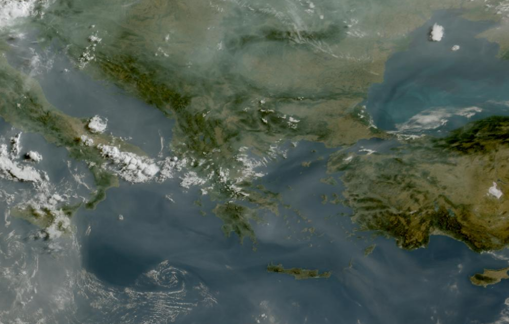 Τελευταία δορυφορική εικόνα νεφοκάλυψης