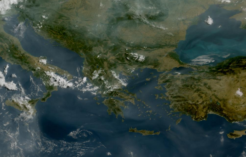 Τελευταία δορυφορική εικόνα νεφοκάλυψης