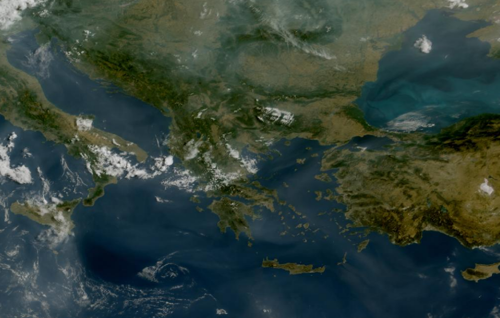 Τελευταία δορυφορική εικόνα νεφοκάλυψης