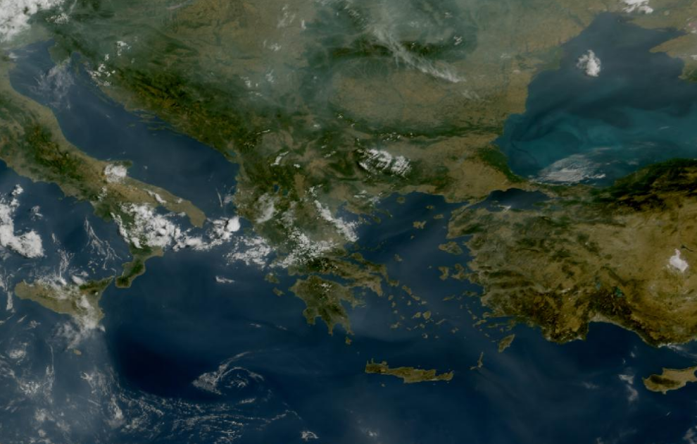 Τελευταία δορυφορική εικόνα νεφοκάλυψης