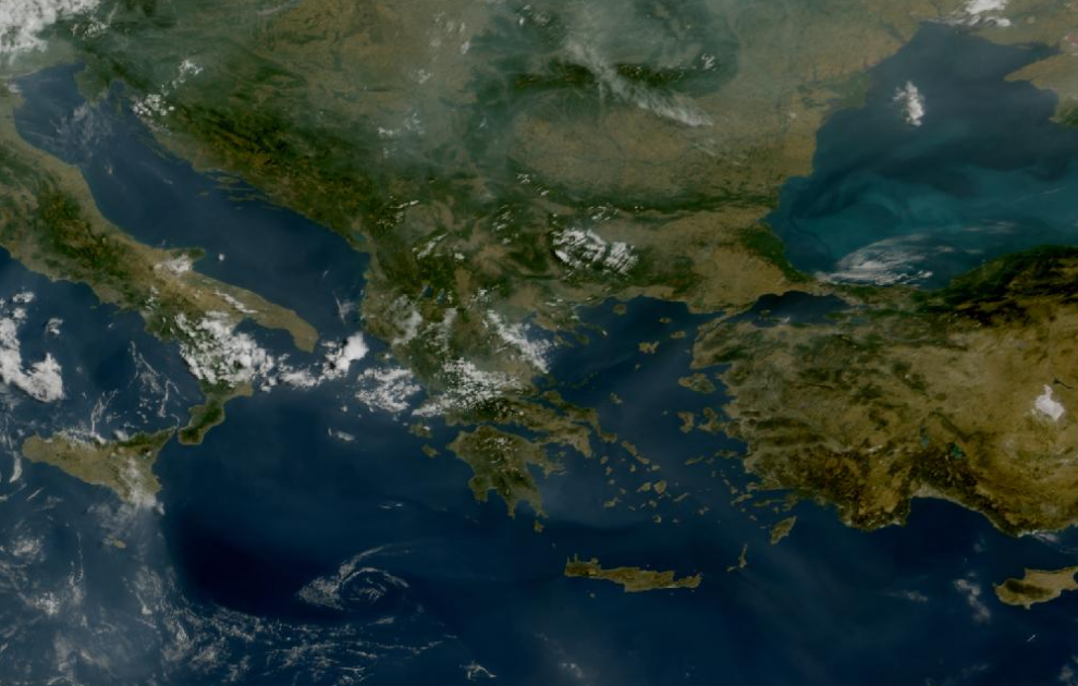 Τελευταία δορυφορική εικόνα νεφοκάλυψης