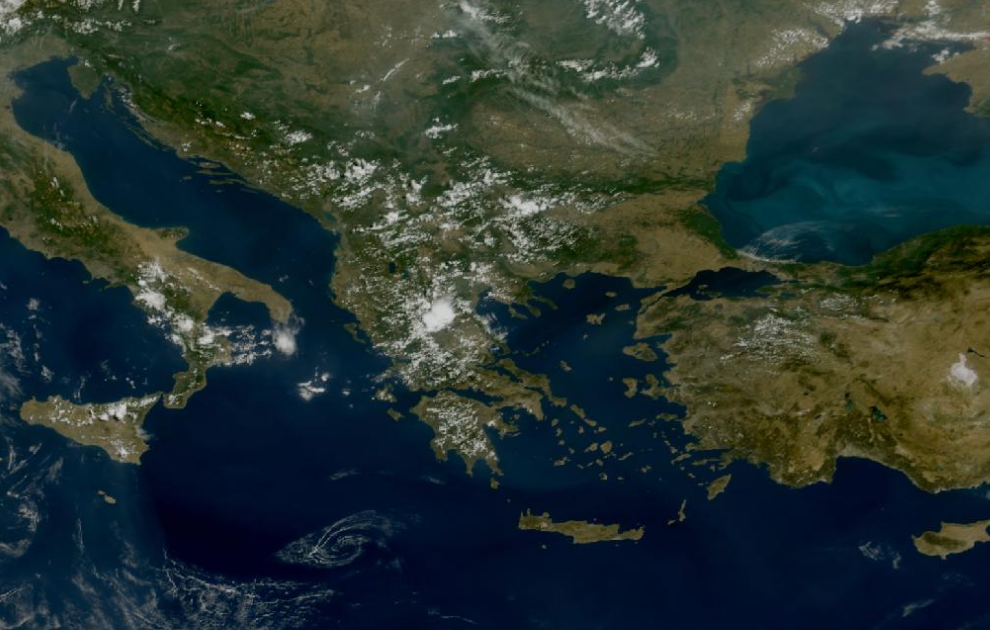 Τελευταία δορυφορική εικόνα νεφοκάλυψης