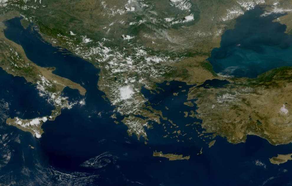 Τελευταία δορυφορική εικόνα νεφοκάλυψης