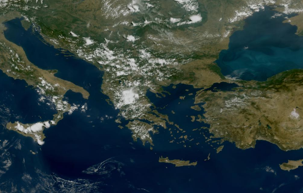 Τελευταία δορυφορική εικόνα νεφοκάλυψης