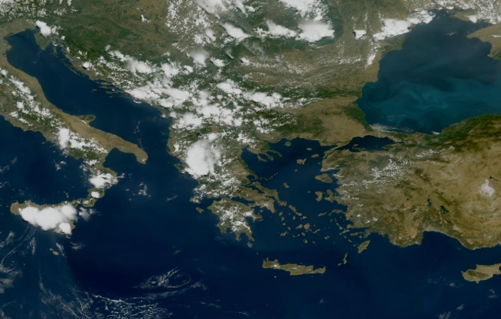 Τελευταία δορυφορική εικόνα νεφοκάλυψης