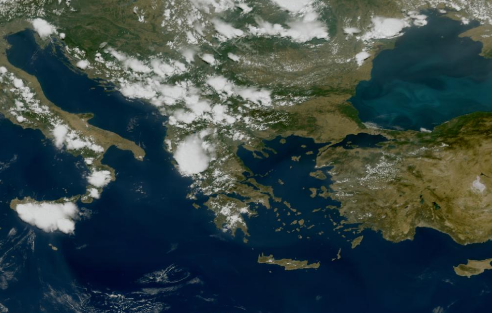 Τελευταία δορυφορική εικόνα νεφοκάλυψης