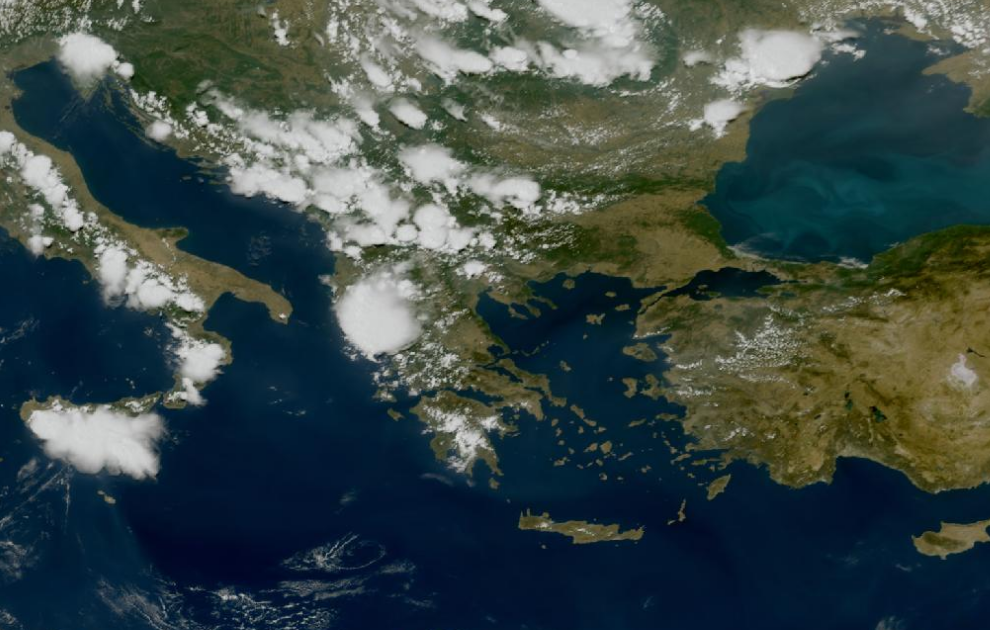 Τελευταία δορυφορική εικόνα νεφοκάλυψης