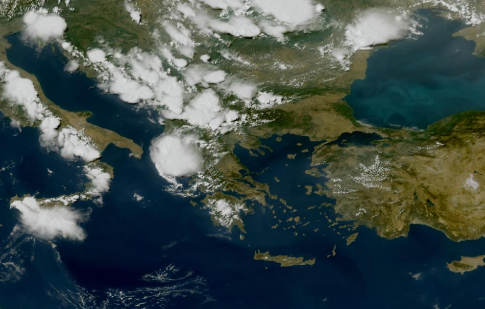Τελευταία δορυφορική εικόνα νεφοκάλυψης