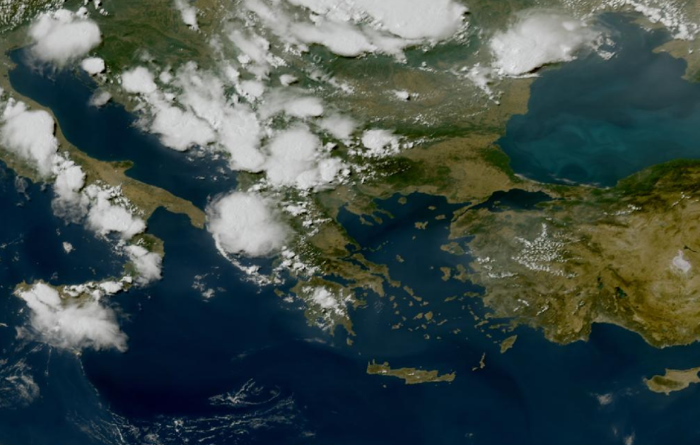 Τελευταία δορυφορική εικόνα νεφοκάλυψης