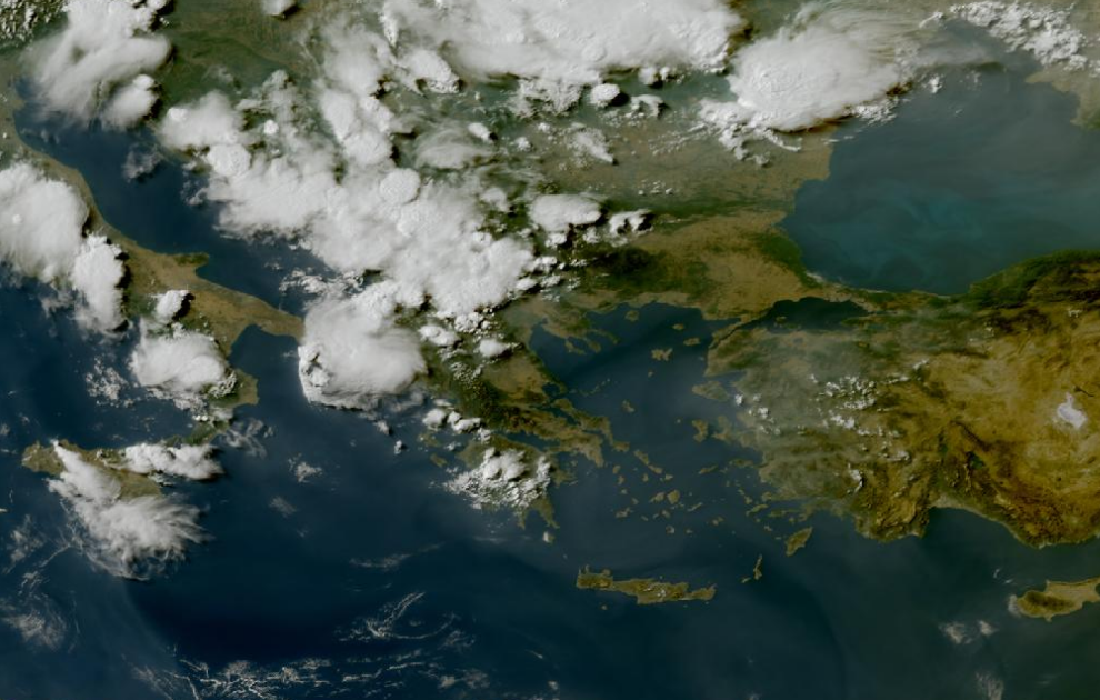 Τελευταία δορυφορική εικόνα νεφοκάλυψης