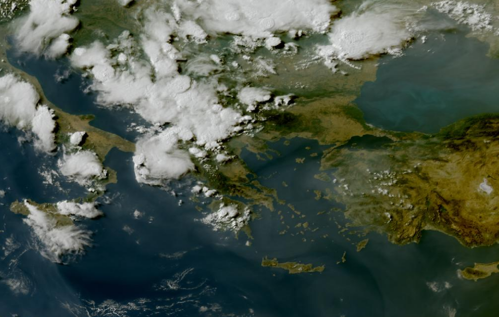 Τελευταία δορυφορική εικόνα νεφοκάλυψης