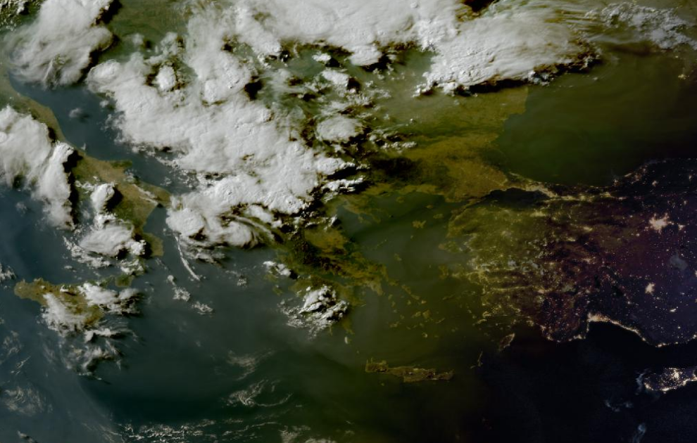 Τελευταία δορυφορική εικόνα νεφοκάλυψης