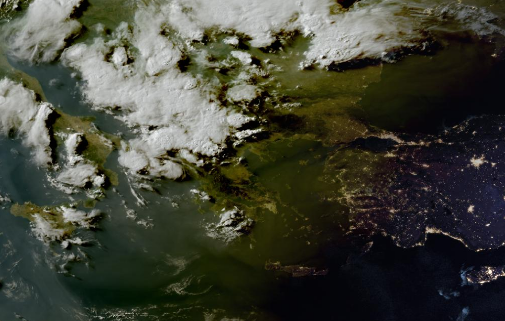 Τελευταία δορυφορική εικόνα νεφοκάλυψης