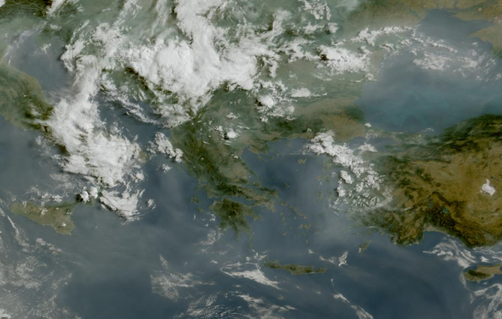 Τελευταία δορυφορική εικόνα νεφοκάλυψης
